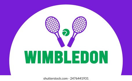 Wimbledon background template. Holiday concept. Use a background, banner, placard, card, and poster design template with text inscription and standard color. vector illustration.