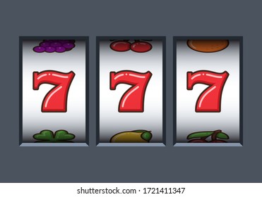 Winner Triple Sevens Slot Machine Stock Vector (Royalty Free) 123490435 ...