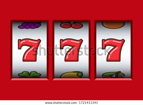 Win\
777 jackpot in a red slot machine. Jackpot triple seven. Lucky\
seven. Casino vegas game. Slot machine game\
prize.