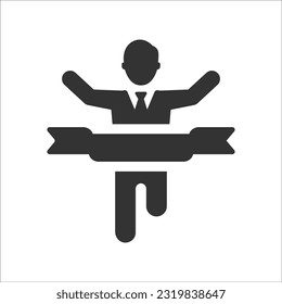 Win business race icon, Vector Graphics