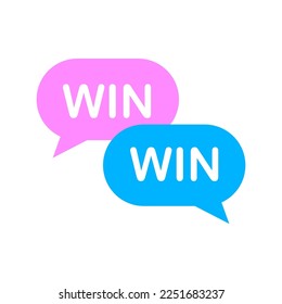 Win win. Business success. Vector illustration.