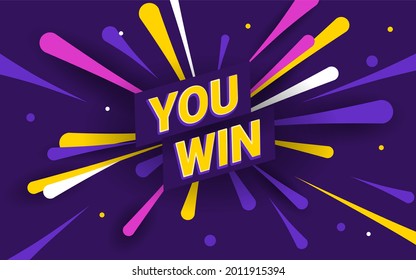 3,367 You Win Game Images, Stock Photos & Vectors | Shutterstock