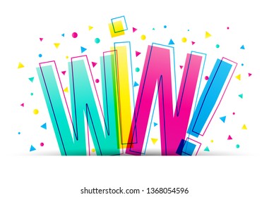 Win! Colorful word banner