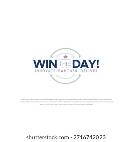 Vectores de ideas para logotipos de Win The Day - Vectores de Alta Calidad Gratis para Descarga