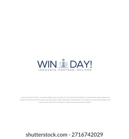 Vectores de ideas para logotipos de Win The Day - Vectores de Alta Calidad Gratis para Descarga