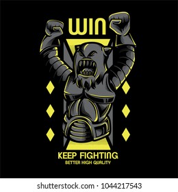 Win Fight Illustration