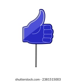 win foam fan finger cartoon. team support, victory football, number glove win foam fan finger sign. isolated symbol vector illustration