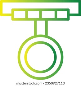 Icono de línea de gradiente de premio de regalo de ganancia