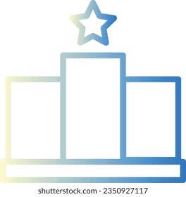 Win Gift Prize Gradient Line Icon