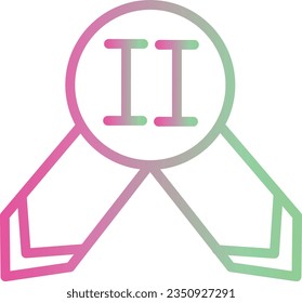 Win Gift Prize Gradient Line Icon