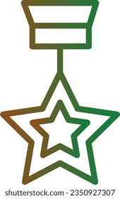 Win Gift Prize Gradient Line Icon