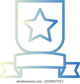 Win Gift Prize Gradient Line Icon