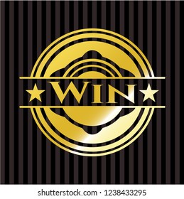 Win gold badge or emblem