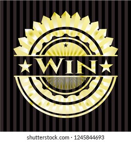 Win gold emblem or badge