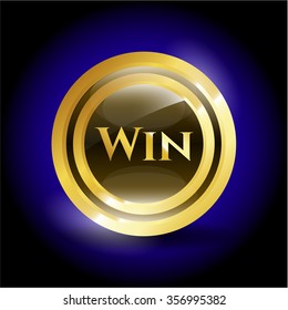Win gold shiny badge