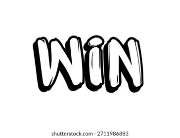 Win graffiti word vector font
Vector font word on a white background