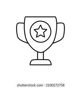 Win Icon  in black line style icon, style isolated on white background