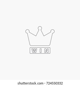 win icon. casino sign