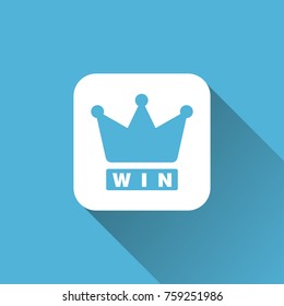 win icon with long shadow