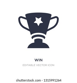 win icon on white background. Simple element illustration from General concept. win icon symbol design.