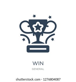 win icon vector on white background, win trendy filled icons from General collection, win vector illustration