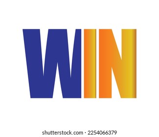 elemento de diseño de logotipo de carta WIN 