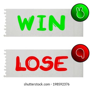 Win and lose card