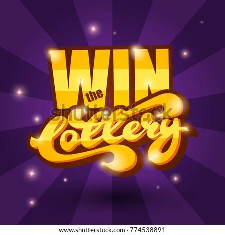 Win the lottery banner. Vector illustration.