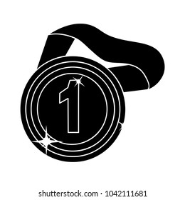 win medal flat icon