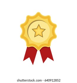 win medal flat icon
