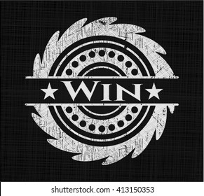 Win on chalkboard