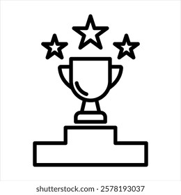 Win Outline Icon Vector Illustration