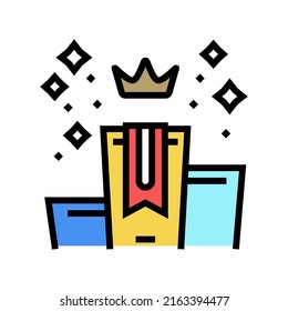 ganar el vector de icono de color peatonal. gane la señal peatonal. ilustración de símbolo aislado