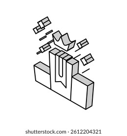 win pedestal isometric icon vector. win pedestal sign. isolated symbol illustration