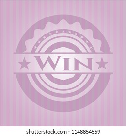 Win pink emblem