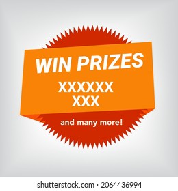 win prize icon to use on flyers, banners, catalogs, booklets