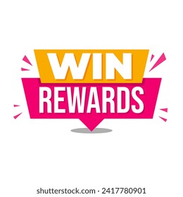 Win rewards lucky money prize icon label design vector