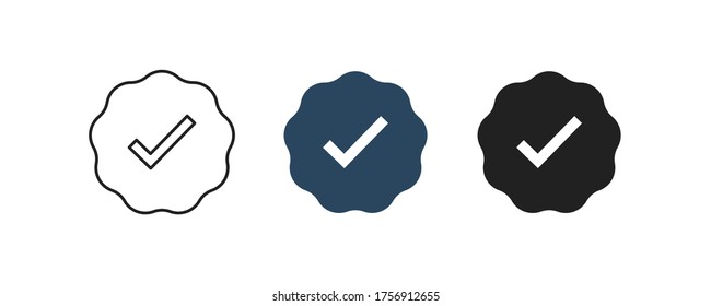 Ganar cinta con marca de verificación. Concepto de icono del premio de victoria en estilo plano vector.