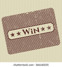 Win rubber grunge texture stamp