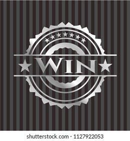 Win silvery emblem or badge