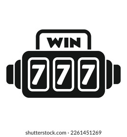 Win slot icon simple vector. Casino machine. Gamble spin