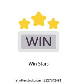 Win Stars vector Flat  Icons. Simple stock illustration