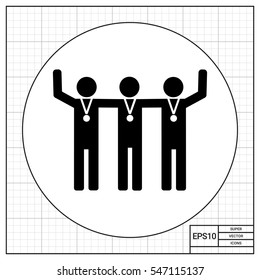 Win Team of three Men Icon