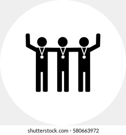 Win Team of three Men Icon