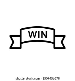 win thin line vector icon