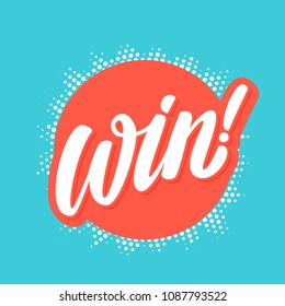 Win! Vector lettering. - Shutterstock ID 1087793522