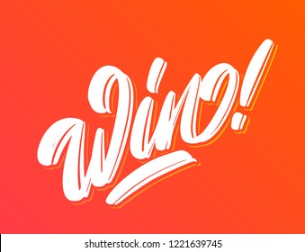 Win! Vector lettering.