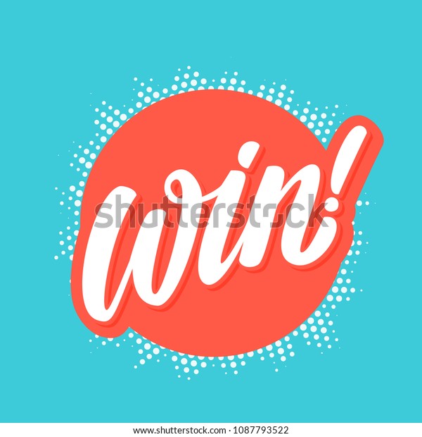 Win Vector Lettering Stock Vector (Royalty Free) 1087793522
