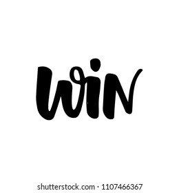 WIN VICTORY HAND LETTERING