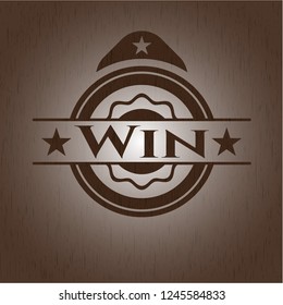 Win wood icon or emblem